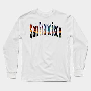 San Francisco Starry Night Design Long Sleeve T-Shirt